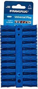 Rawlplug 68595 8 X 32 Mm Uno Plug Card Blue 80 Pieces : Amazon.in: Home ...