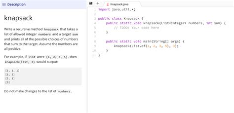 Image result for Knapsack Problem Recursively Java