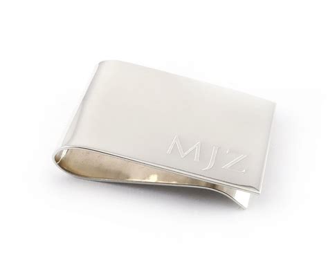 Personalized Sterling Silver Monogrammed Money Clip Custom Personalized ...
