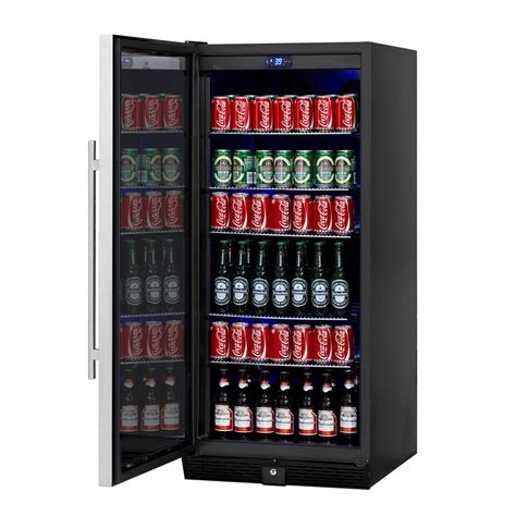 KingsBottle 450 Can Beverage Cooler, Stainless Steel with Glass Door N6 ...
