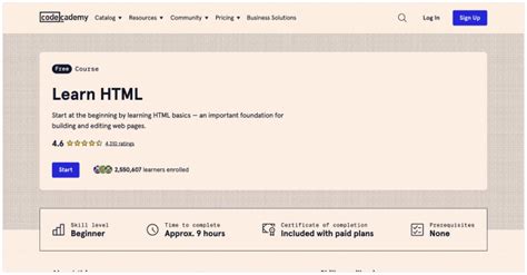 HTML Tutorial Codecademy 的图像结果