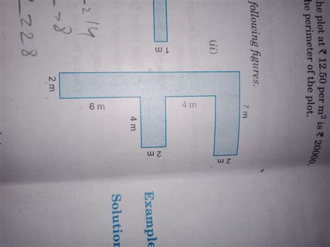 find the area and perimeter of the shaded part in each of the following ...