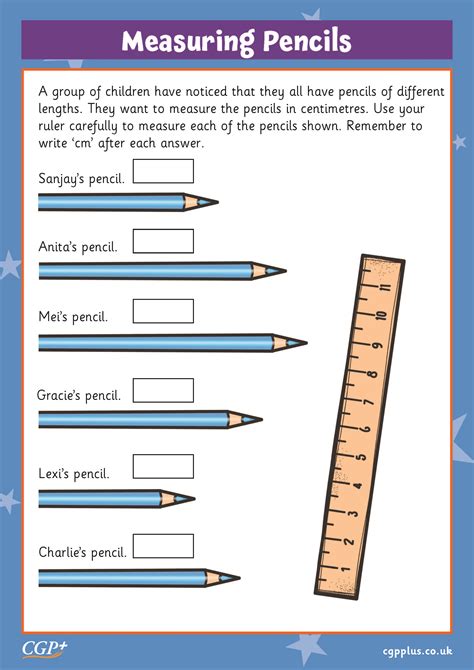 Measuring with a Ruler (Year 2) | CGP Plus - Worksheets Library - Rule Measurement