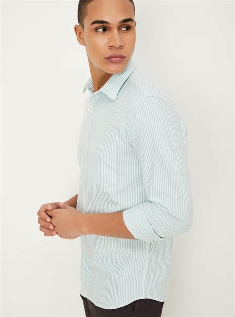Buy Men Striped Regular Fit Casual Shirt Online at just Rs. 999.0 ...
