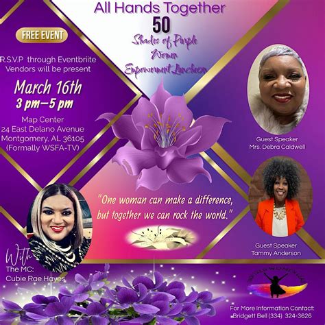 All Hands Together 50 Shades of Purple Women Empowerment Luncheon., 24 ...