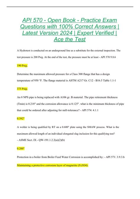 Image result for API 570 Practice Questions