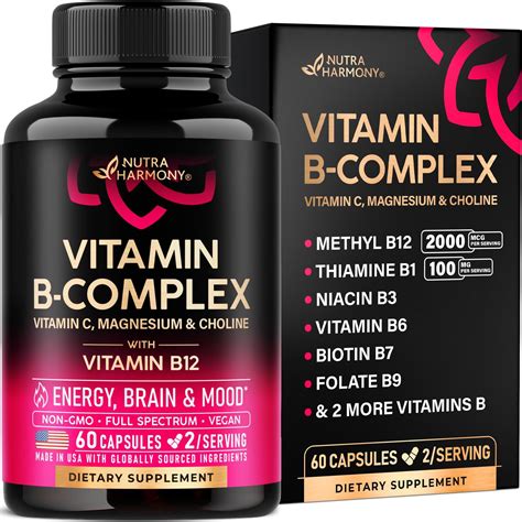 Amazon.com: Complejo de vitamina B para hombres y mujeres - Hecho en ...