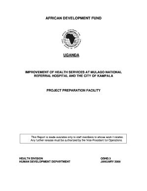 Fillable Online Uganda - Improvement of Health Services at Mulago ...
