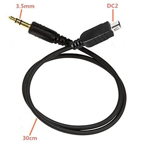Buy GFSHOP 3.5mm Off Camera Shutter Connecting Cable Cord 3.5mm-DC2 ...