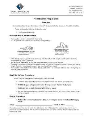 Fillable Online Fleet Enema Prep Instructions.pages Fax Email Print ...