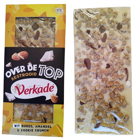 Verkade Chocolate Bar White With Coconut Almond And Oat Cake ...