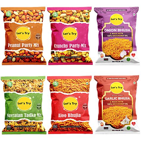 Buy Let's Try Namkeen Combo Online at Best Price of Rs 81 - bigbasket