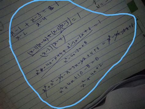 x-1/x-2+x-3/x-4=3(1/3)solve for x - Brainly.in