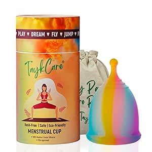 TaykCare Rainbow Menstrual Cup for Women | Rash-free, Odour-free, Leak ...