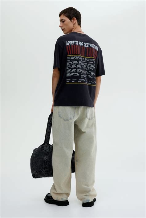 Men’s Black/Guns N' Roses Loose Fit Vintage-look printed T-shirt | H&M IN