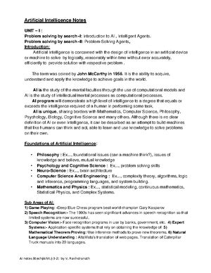 UNIT III Full Notes - artificial intelligence - UNIT - III Logic and ...