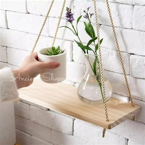 Ancient Shoppee Wood Wall Hanging Shelf, Well Finished Shelves, Hanging ...
