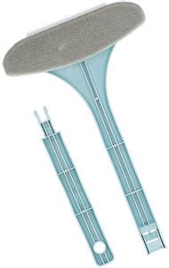 HENVE 2 in 1 Window Cleaning Brush Wiper Extended Handle Double Sided ...