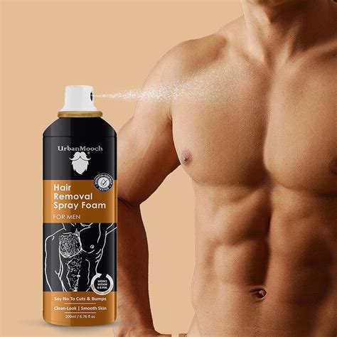 Buy UrbanMooch Hair Removal Cream Spray for Men | Painless Hair Removal ...