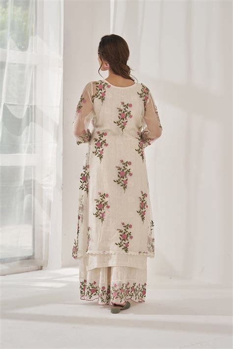 GULABSA BAANO-set of 3 ( kurta,sharara & dupatta) - Naaz By Noor