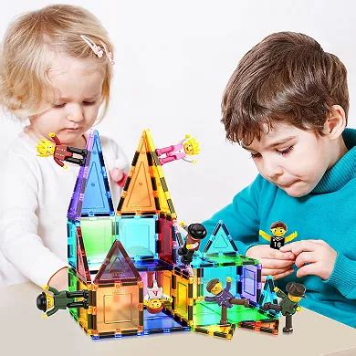 PicassoTiles 16 Piece Character, STEM Toy Magnetic Tiles, Building ...