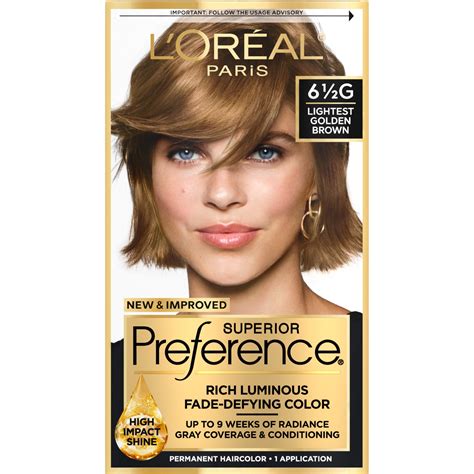 L'Oreal Paris Superior Preference Permanent Hair Color, 6.5G Lightest ...