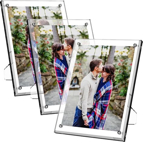 Amazon.com: BSSOYAMM 4x6 Acrylic Picture Frame 3 Pack, Clear Photo ...