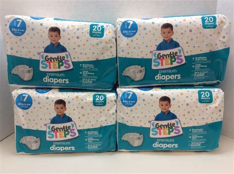 Gentle Steps Size 7 Premium Diapers 41lbs & Over, 80 Diapers 👶 FREE ...