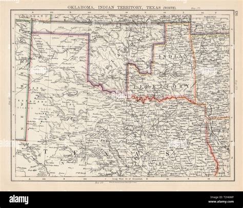 Texas oklahoma map hi-res stock photography and images - Alamy