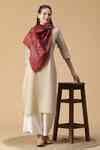 Buy Maroon Qiraat Wool Woven Design Stole by SHINGORA Online at Aza ...