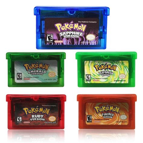Pokemon Fire Red, Leaf Green, Sapphire, Emerald & more GBA Cartridges