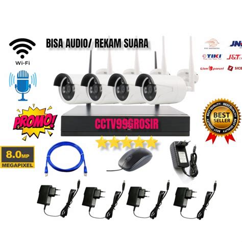 Jual NVR KIT 4CH Wireless Paket IP Camera CCTV Tanpa Kabel 4 Channel ...