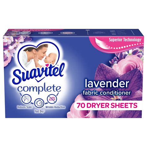 Suavitel Complete Lavender Scented Fabric Softener Dryer Sheets ...