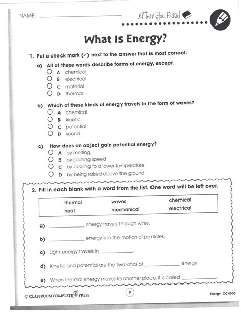 Image result for Seventh Grade Science Printable Worksheets