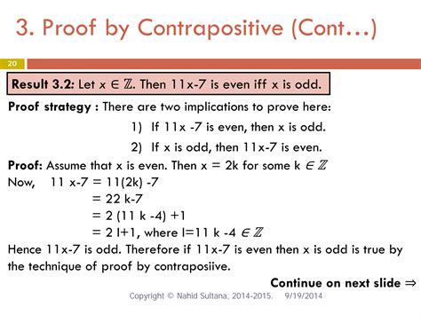 Chapter-3: DIRECT PROOF AND PROOF BY CONTRAPOSITIVE | PDF