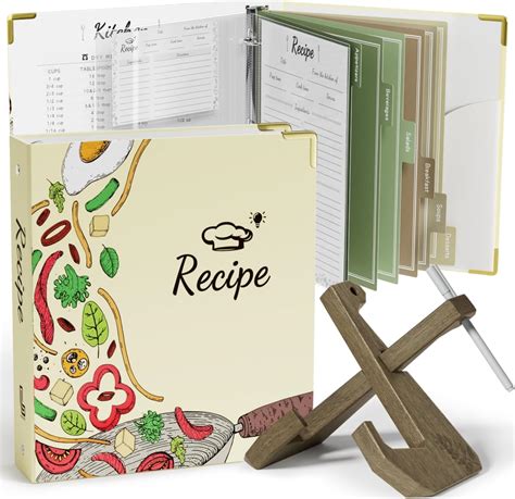 Amazon.com: Lanpn Recipe Binder 8.5x11 3 Ring Kit, Waterproof Recipe ...