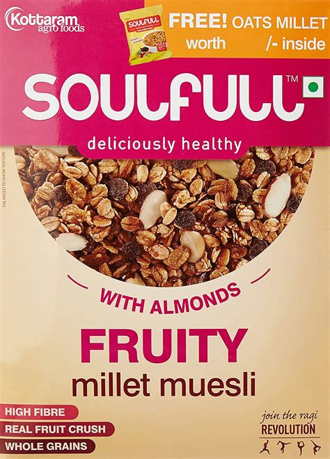 Soulfull Muesli Fruity, 450g with Free Oats Millet (Worth Rupees 30 ...