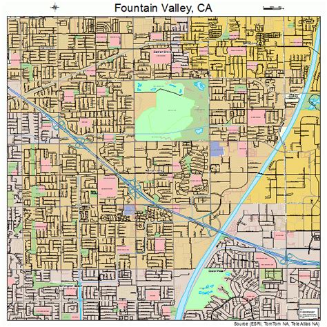 Fountain Valley California Street Map 0625380