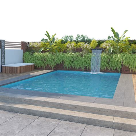 Garden pool with landscape 3D model | CGTrader