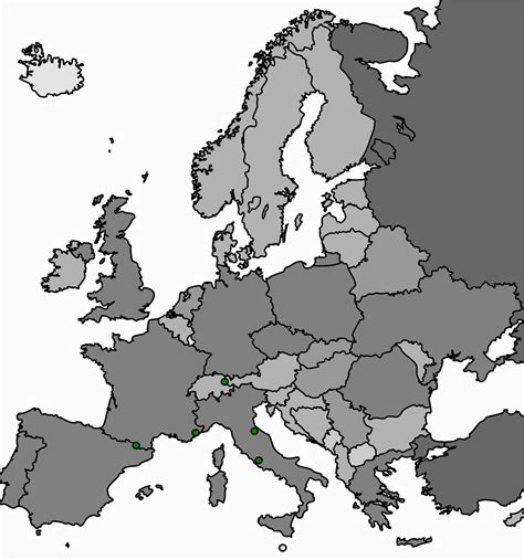 Political Map Of Europe Without Country Names - Free Printable Template