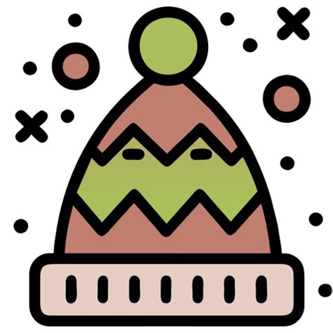 Christmas hat icon colored outline | Premium Vector