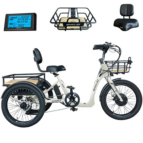 Buy EMOJO Bull 8.5" Low Step Through Electric Tricycle for Adults Up to ...