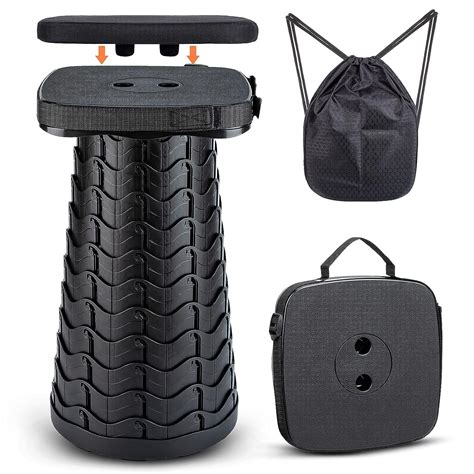 DIYA SALES Folding Camping Stool, Square Collapsible Portable Stool ...