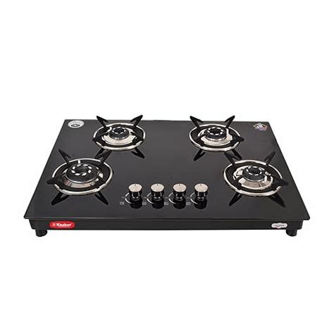 Khaitan 4 Burner Phantom Black Hobtop, Automatic Ignition Toughened ...