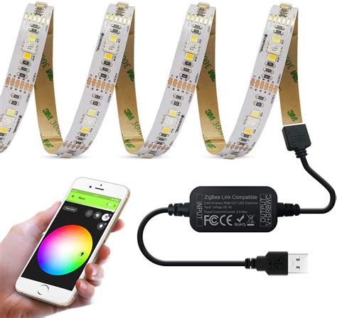 Buy GIDERWEL Smart ZigBee USB LED Strip Light RGBWW Kit Work with HUB ...