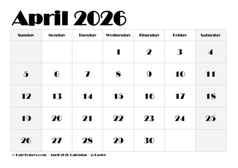 Printable Calendar May 2025 To April 2026