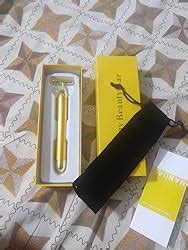 Janravi 1Pc 24K Gold Energy Beauty Bar Electric Facial Massage Roller ...