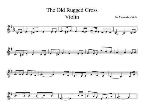 Easy Hymns For Violin (Free Sheet Music) — Meadowlark Violin Studio
