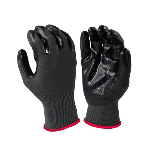 Robustt Nylon Nitrile Coated Industrial Safety Hand Gloves(Pack of 5 ...