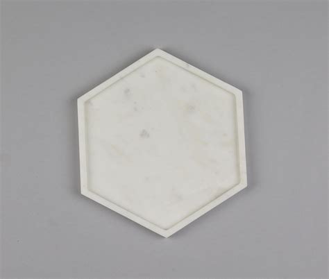 Shop Hexagon Shape Marble Tray | Stone Essential Marble Serveware